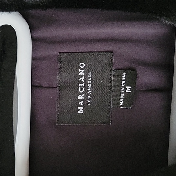 Marciano Women's Amara Biker Faux Pony Black Jacket- Size M- New! - Picture 2 of 11